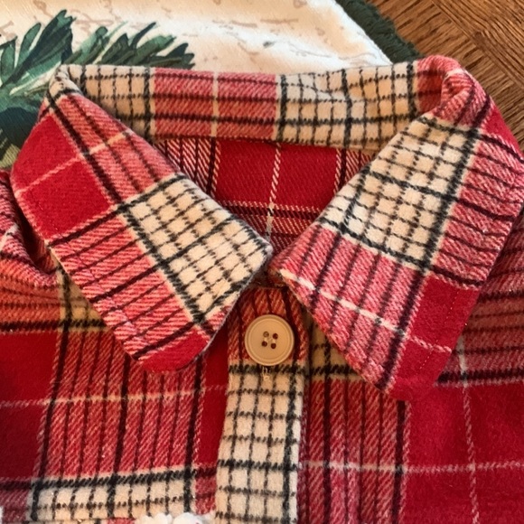 New Teddy jacket button up white and plaid - Picture 5 of 7